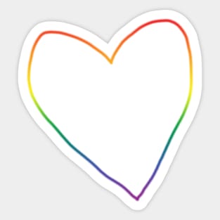 Pride Gradient Heart Line Valentines Day Sticker